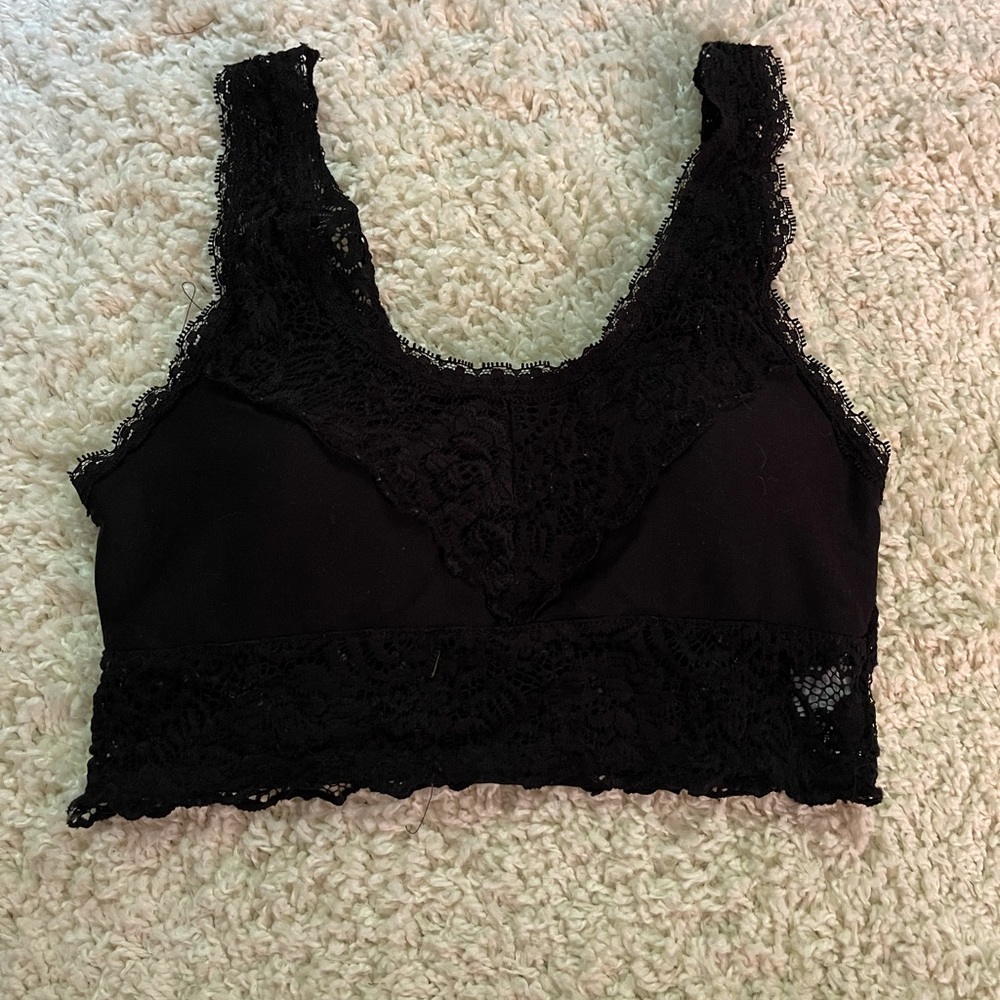 black bralette